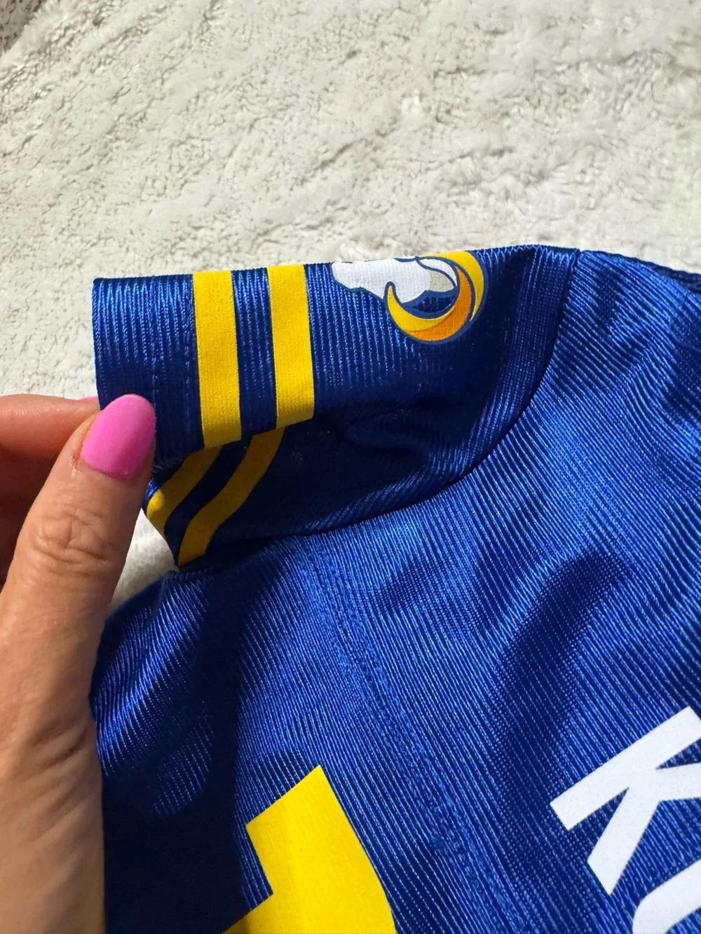 NWT- NFL Los Angeles Rams Infant Jersey Onesie in Blue & Yellow Cooper Kupp